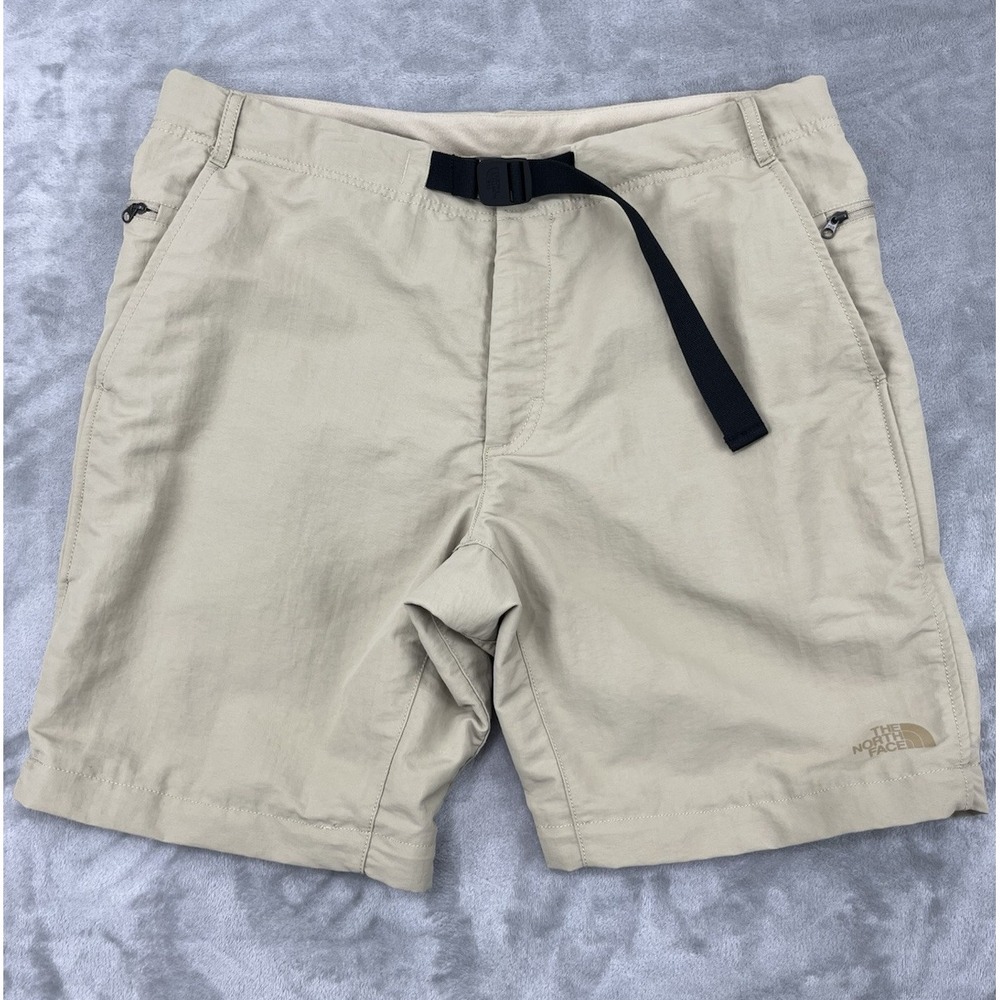 The North Face Short Men 36 Beige Paramount Trial Belted  9'' Inseam UPF 40 Hike